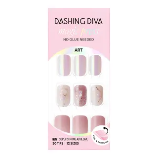 【DASHING DIVA】MAGICPRESS 薄型美甲片_香檳夢花園(免照燈 可修剪 香檳粉 櫻花粉 極光 糖果 腮紅)