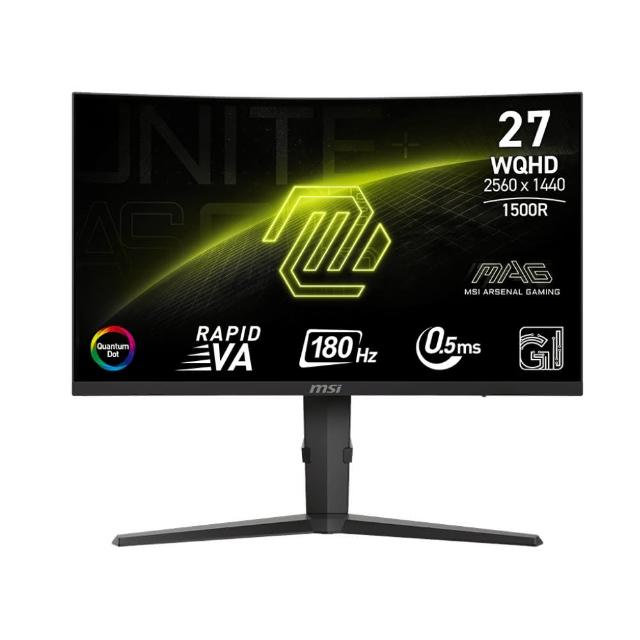 【MSI 微星】MAG 275CQRF QD E2 27型 曲面電競螢幕(2K/180Hz/FreeSync/G.I智慧電競功能/HDR Ready)