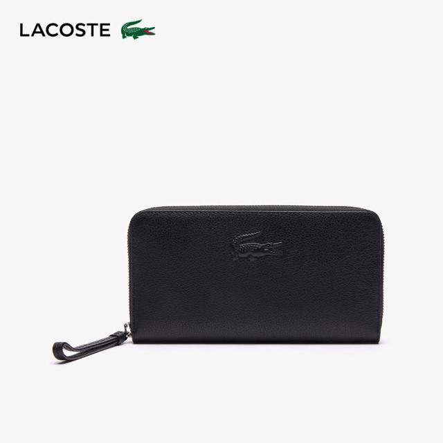 【LACOSTE】包款-City Court 粒面皮革長夾(黑色)