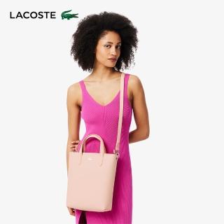【LACOSTE】包款-Anna 垂直雙面托特包(拿鐵粉)