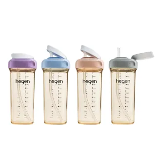 【hegen】PCTO™ 輕飲時光PPSU方圓型寬口吸管杯3.0 330ml(寬口水瓶 水杯 隨行杯 環保杯 吸管杯)