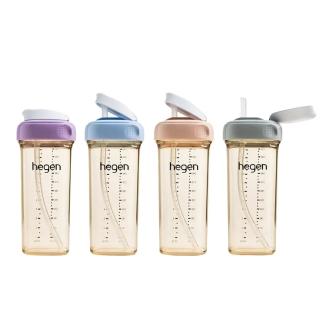 【hegen】PCTO 輕飲時光PPSU方圓型寬口吸管杯3.0 330ml(寬口水瓶 水杯 隨行杯 環保杯 吸管杯)