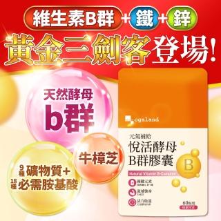 【ogaland】悅活酵母B群膠囊 60粒/包 天然啤酒酵母 牛樟芝(素食 維生素 葉酸 菸鹼酸)