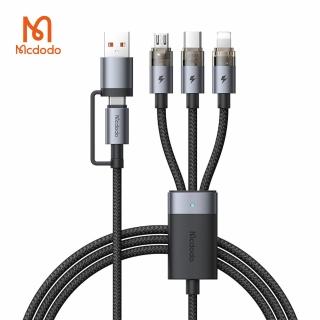 【Mcdodo】100W 二分三 Type-C/USB to Type-C/Lightning/MicroUSB 120cm快充充電線(CA-726/麥多多)