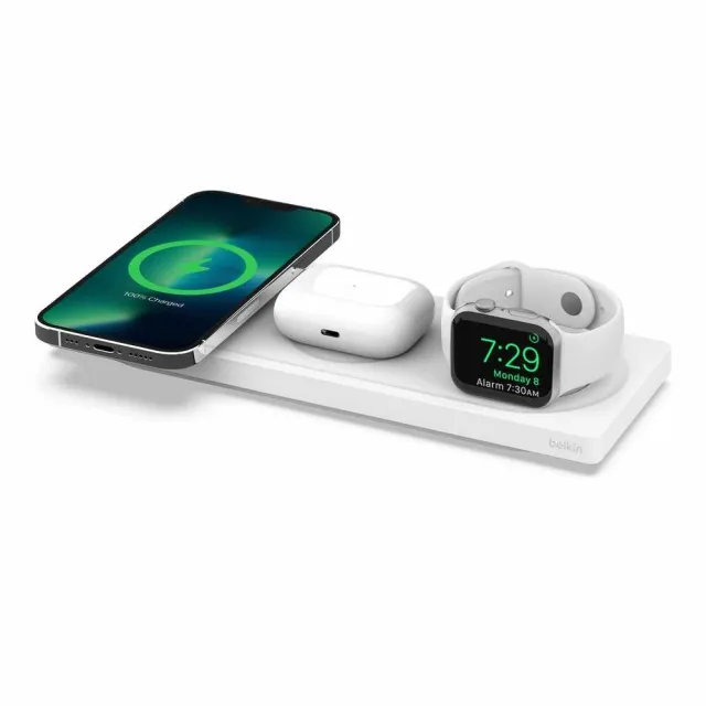 【BELKIN】BOOST↑CHARGE☆ PRO 15W MagSafe 3合1無線充電板(WIZ016)