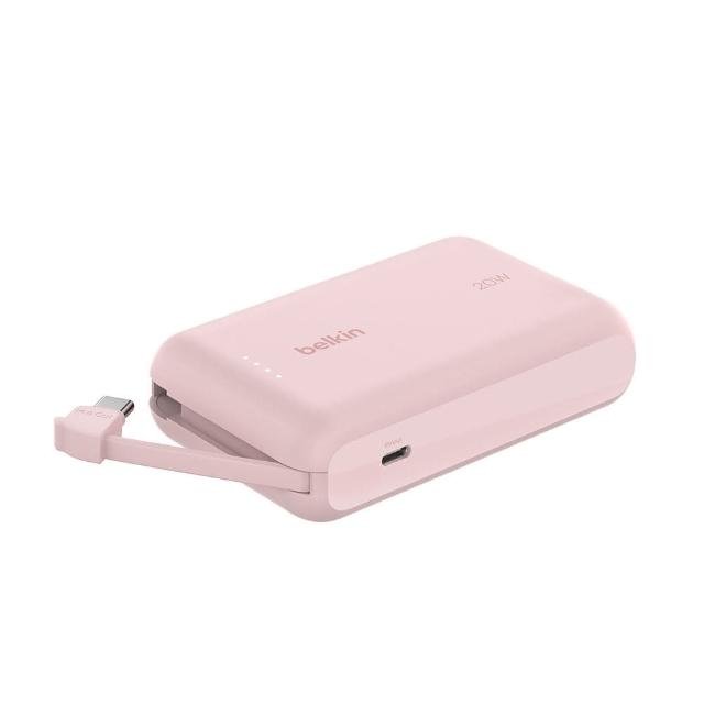 【BELKIN】BoostCharge 10000mAh 自帶USB-C線快充行動電源-20W(BPB021)