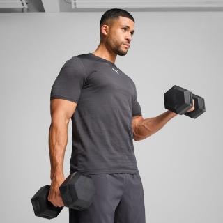 【PUMA】短袖上衣 男 歐規 TAD TECH SEAMLESS 黑灰 52667101