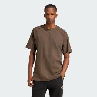 【adidas 愛迪達】短袖上衣 男 亞規 三葉草 P ESS TEE 咖啡 JD3276