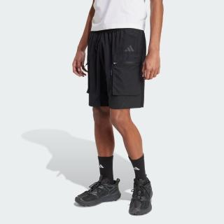 【adidas 愛迪達】短褲 男 休閒褲 工裝褲 亞規 M CE Q2 PR C SH 黑 JF3317