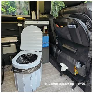 【May Shop】車泊戶外可摺疊 輕便型有蓋 露營馬桶 行動馬桶(車宿必備)