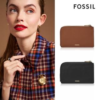 【FOSSIL】Jori 真皮卡片零錢包(兩色可選)