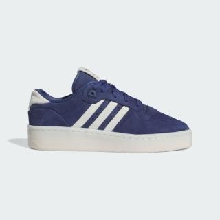 【adidas 愛迪達】Rivalry Lux Low 男 休閒鞋 運動 三葉草 簡約 百搭 麂皮 深藍(IH0254)
