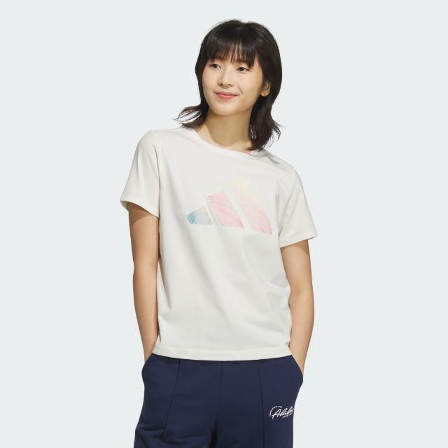 【adidas 愛迪達】短袖上衣 女 亞規 LOGO SS TEE 白 JL6284