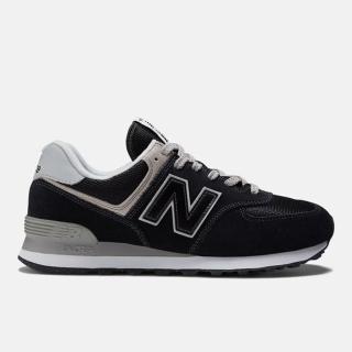 【NEW BALANCE】男女 休閒鞋 經典 復古 D楦 麂皮 緩震 舒適 NB 574 穿搭 黑(ML574EVB)