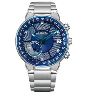 【CITIZEN 星辰】GENTS系列 GPS衛星對時光動能時尚腕錶/競速藍44mm(CC3030-53L)