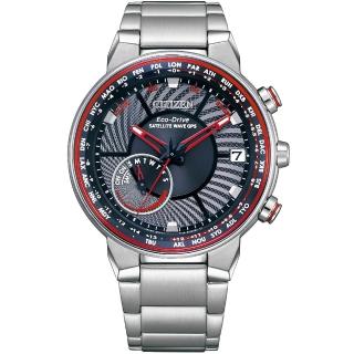 【CITIZEN 星辰】GENTS系列 GPS衛星對時光動能時尚腕錶/重力紅44mm(CC3031-51E)