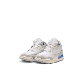 【NIKE 耐吉】運動鞋 籃球鞋 中大童 童鞋 JORDAN 3 RETRO TD 白藍色 北卡藍 喬丹 3代(DM0968101)