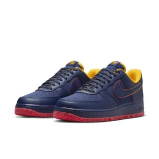 【NIKE 耐吉】運動鞋 休閒鞋 男鞋 AIR FORCE 1 07 LV8 深藍 紅 黃 低筒 AF1 緩震(HV5752410)