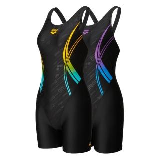 【arena】女士連體五分 泳衣專業運動訓練露背抗氯泳裝遮肚顯瘦 限量 春夏新款(TSF4019W)