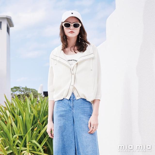 mia mia 配條羅紋連帽針織衫
