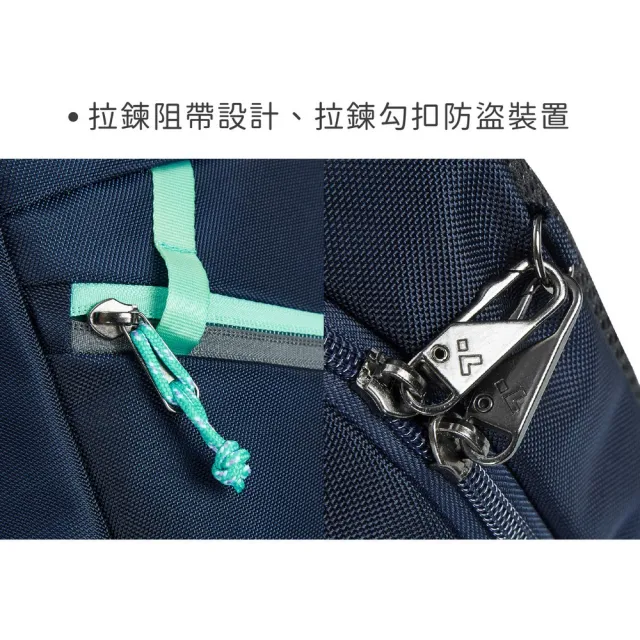【Travelon】美國 Greenlander防盜後背包 藍M / 雙肩包 旅行包 防搶包 防盜包 年末送禮