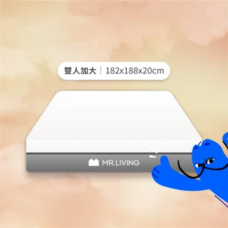 【MR. LIVING 居家先生】護腰護脊減壓記憶床墊 雙人加大-6X6.2尺(獨立筒 高支撐力 天絲表布)