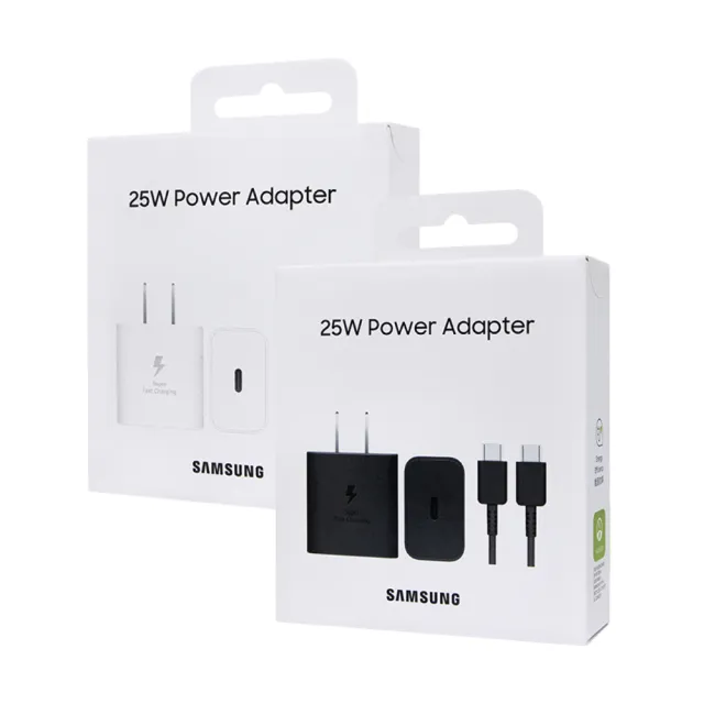 【Samsung 三星】原廠新款 25W 超級快充+雙Type C線組 - 支援S25 S24系列(T2510 / 盒裝)