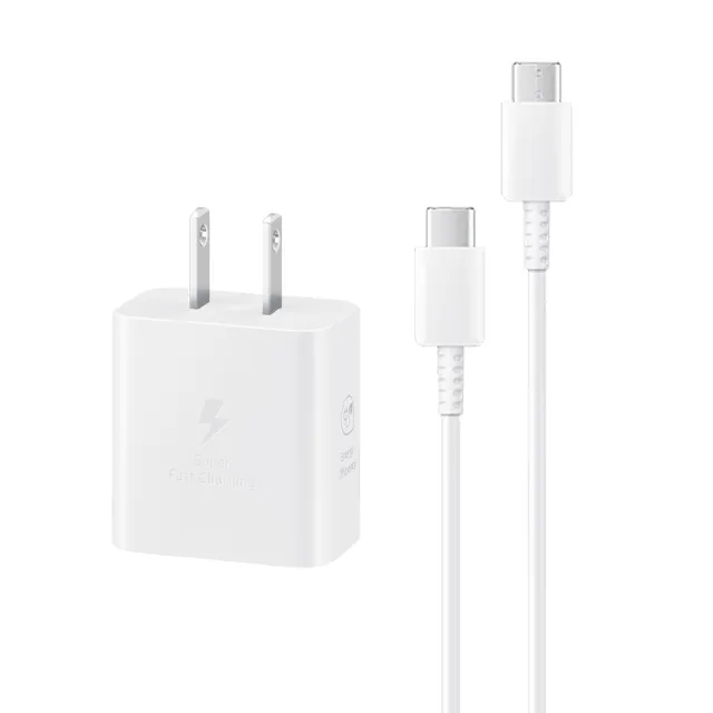 【Samsung 三星】原廠新款 25W 超級快充+雙Type C線組 - 支援S25 S24系列(T2510 / 盒裝)