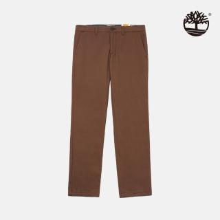 【Timberland 官方旗艦】男款棕色合身卡其長褲(A2BYY500)