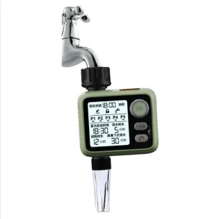 智能定時澆花器 自動灑水器 澆花定時器 自動澆水器 灌溉控制器(夜光大屏 雨感定時 循環澆灌)
