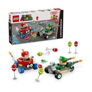 【LEGO 樂高】超級瑪利歐系列 72034 瑪利歐賽車-瑪利歐寶寶vs路易吉寶寶(任天堂 玩具車 兒童積木 禮物)