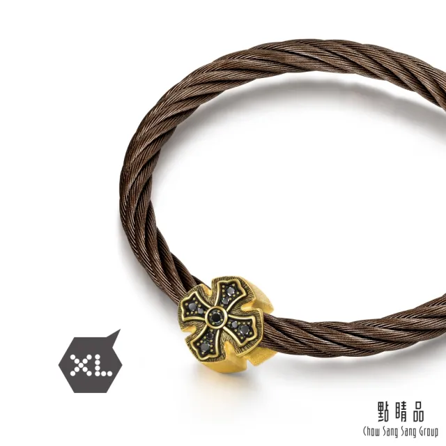 【點睛品】Charme XL 信勇前行 黃金黑鑽石串珠