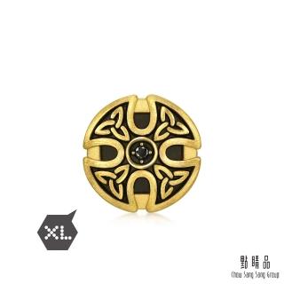 【點睛品】Charme XL 永恆守護 黃金黑鑽石串珠