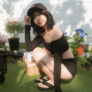 【SeasonsBikini】正韓長袖高腰泳衣-KSS63(保守款泳衣長袖泳衣)
