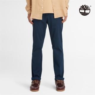 【Timberland 官方旗艦】男款深寶石藍彈性卡其褲(A2BYY433)