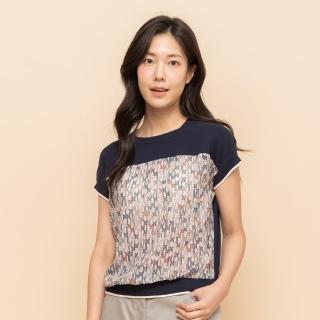 【perng yuh 芃諭名品】*知性柔和 拼接雪紡 針織衫(2025 SS Collection｜4A春夏新品上市)