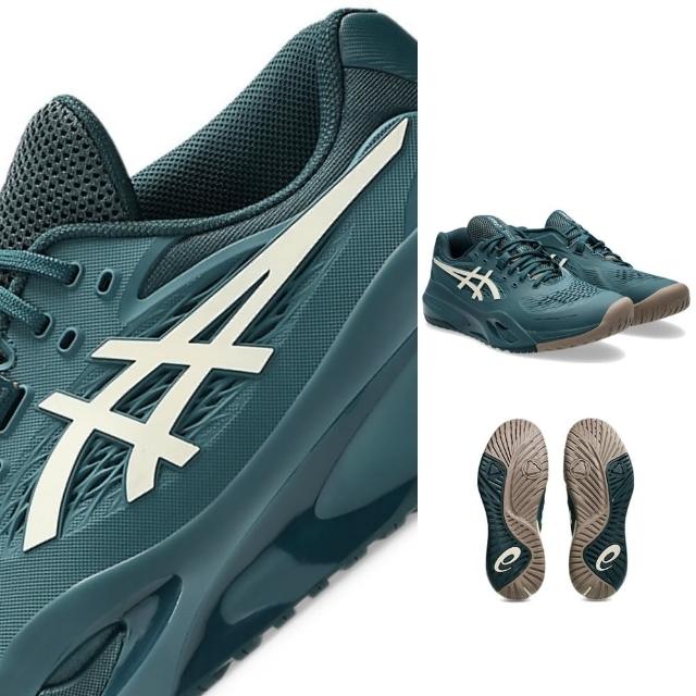 【asics 亞瑟士】GEL-RESOLUTION X 2E 男款 寬楦 網球鞋(1041A487-300 綠樺木 法網配色 支撐穩定 底線型)