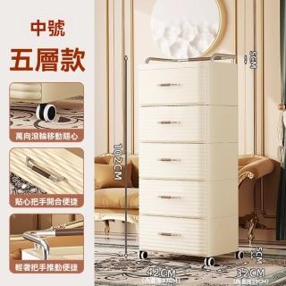 【顧家家居】推車置物架 抽屜推車 推車收納 置物架(42×32×102cm/順滑抽屜/圓潤把手/預售15天)