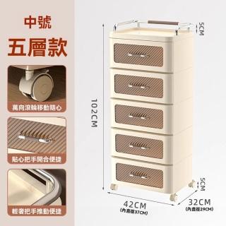 【顧家家居】推車置物架 抽屜推車 推車收納 置物架(42×32×102cm/順滑抽屜/圓潤把手/預售15天)