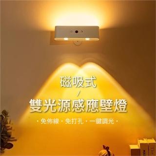 【Mr.U 優先生】新款雙光源 感應壁燈 長形白(大容量 感應燈 磁吸式 壁燈 檯燈 小夜燈 展示燈 交換禮物)