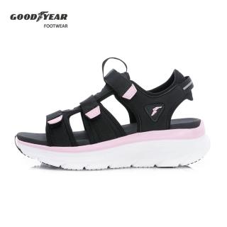 【GOODYEAR 固特異】美型-休閒運動涼鞋/女鞋 輕量大底 彈力緩震 三段魔鬼氈(GAWS52630)