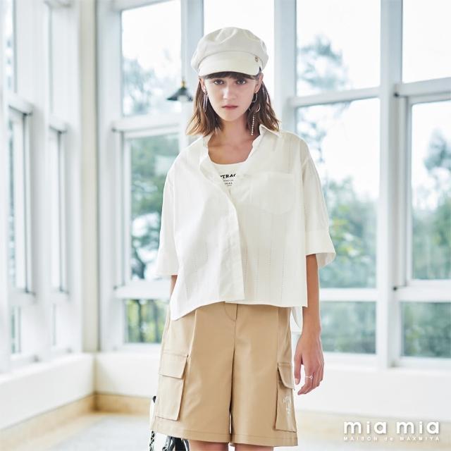 【mia mia】寬鬆開衩七分袖襯衫