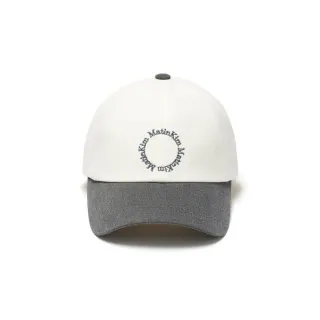 【MATIN KIM】官方旗艦 拚色圓標LOGO棒球帽(灰)