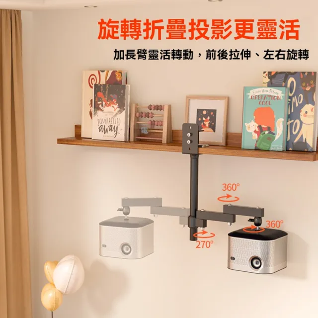 【Secaii設彩品牌店】投影儀吊架 投影儀支架(高度40公分臂長18公分/可伸縮調節)