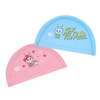 【arena】兒童矽膠萊卡雙層二合一泳帽 舒適防水護耳遊泳帽男童女童通用 限量 新款進口(ASS1901J)