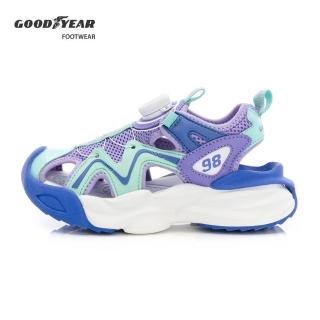 【GOODYEAR 固特異】恣意玩趣-旋扣護趾運動涼鞋/童鞋 防踢 緩震 紫色(GAKS58907)