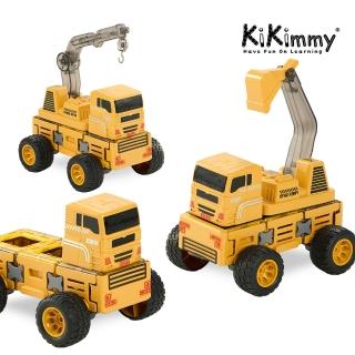 【kikimmy】4 in1百變工程車磁力片遊戲組 49PCS