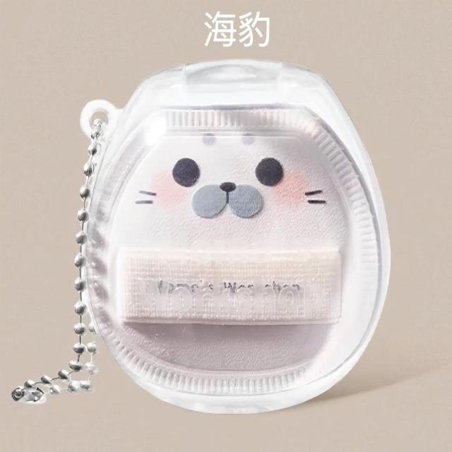 【Momo’s Workshop 毛吉吉】動物系列粉撲超值組(刺蝟 浣熊 兔兔 企鵝 貓頭鷹 海豹六款各1)舒芙蕾海綿 刷具