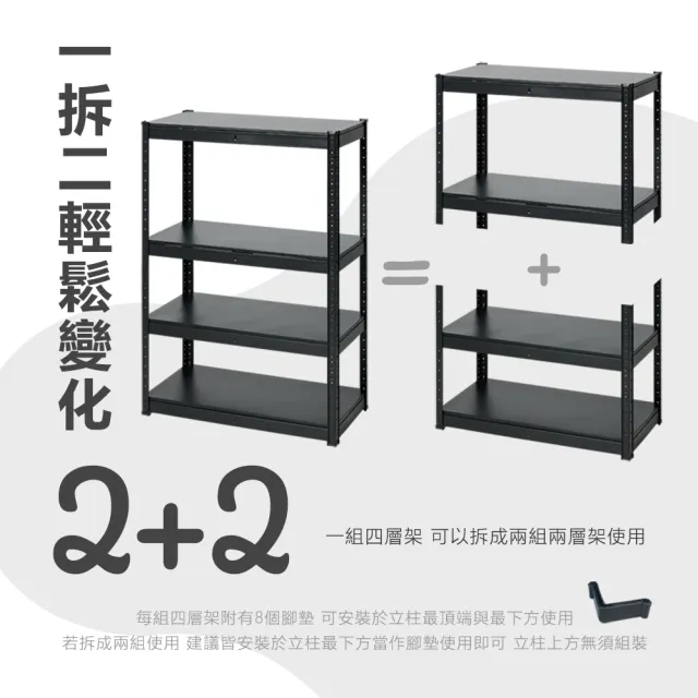 【居家cheaper】40X80X115CM免螺絲四層角鋼架(廚房架 置物架 層架 鐵架 倉儲架 收納架 鞋架)