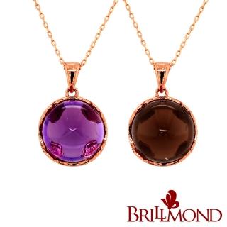 【BRILLMOND JEWELRY】8克拉 糖果切割天然水晶 925銀墜 雙色選(天然紫水晶與黑煙晶任選)